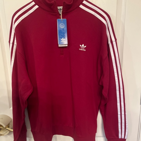 NWT! Adidas Originals Women's Quarter Zip Sweatshirt - Picture 4 of 9